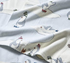 Eddie Bauer - Full Sheets, Cotton Flannel Bedding Set, Brushed for Extra Softness, Cozy Home Decor (Skating Penguin, 4 pcs, Full)
