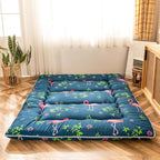 MAXYOYO Flamingo Japanese Floor Mattress Futon Daybed Cushion Boys Girls Foldable Bed Camping Futon Mattress for Adults Floor Lounger Bed Couches Topper, Twin Size