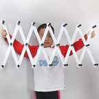 WEBI Accordion Wall Hanger,Expandable Wooden Coat Rack Wall Mounted,Accordion Hat Rack for Wall,Accordion Hook Rack for Hats,Caps,20 Pegs Hooks,Black on White