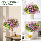 Artificial Flowers for Outdoors,20Bundles Artificial Plant UV Resistant Fake Flowers Greenery Shrubs Plants for Decoration Outdoor Plants Hanging Planter Home Garden Decor (Mix 2)