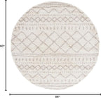 SAFAVIEH Arizona Shag Collection Area Rug - 5' x 8' Oval, Ivory & Beige, Moroccan Design, Non-Shedding & Easy Care, 1.6-inch Thick, Ideal for The Living Room, Dining, Bedroom (ASG741A)