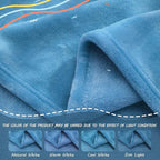 Exclusivo Mezcla Fleece Throw Blanket for Couch, Super Soft and Warm Blankets, Washed Blue Throw All Season Use, Cozy, Plush, Lightweight, 40x50 inches