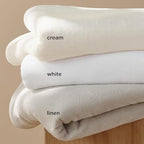 Bedsure GentleSoft Fleece Blankets Queen Size White - Bed Blanket Soft Lightweight Plush Fuzzy Cozy Luxury Microfiber, 90x90 inches