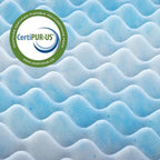 ZINUS 4 Inch Swirl Gel Cooling Memory Foam Mattress Topper, Smaller, More Convenient WonderBox Packaging, Cooling, Airflow Design, CertiPUR-US Certified, Queen