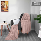 Utopia Bedding Fleece Blanket Throw Size Rose Pink 300GSM Luxury Anti-Static Fuzzy Soft Microfiber Blanket for Couch, Sofa and Bed (60x50 Inch)