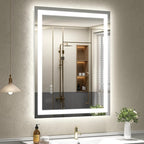 28x36 LED Mirror for Bathroom, Lighted Vanity Mirror for Wall, Dimmable, Anti-Fog, Shatter-Proof, ETL Listed (Front Lights + Backlit)