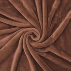 Exclusivo Mezcla Fleece Throw Blanket for Couch, Sofa, 300GSM Super Soft and Warm Blankets, Brown Throw All Season Use, Cozy, Plush, Lightweight, 50x60 Inches