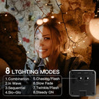 Solar String Lights Outdoor, 2 Pack 170FT 480 LED Waterproof Solar Christmas Lights with 8 Lighting Modes for Tree Xmas Decorations