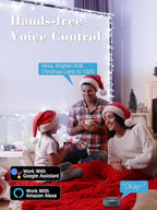 Brizled Smart Christmas Lights, 66FT 200 LED Warm White & Cool White Color Changing String Lights APP Control Fairy Light, Dimmable Music Sync Tree Light Clear Wire for Indoor Xmas Wedding Party Decor