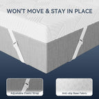 ELEMUSE 3 Inch Gel Memory Foam Mattress Topper Full Size Pressure-Relieving Mattress Topper for Back Pain,Non-Slip Design with Removable & Washable Cover, CertiPUR-US