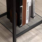 VASAGLE End Table Set of 2, 2-Tier Nightstands Side Table Night Stand Bedside Desk for Small Space in Living Room, Bedroom, Steel Frame, Easy Assembly, 2-Pack, Chestnut Brown, ULET202B17