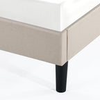 ZINUS Ibidun Upholstered Platform Bed Frame, Mattress Foundation, Wood Slat Support, No Box Spring Needed, Eco Friendly WonderBox (TM), Easy Assembly, Soft Beige, Queen