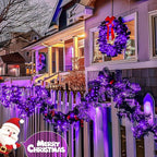 JMEXSUSS 4 Pack 50 LED Halloween Fairy Lights Battery Operated, 16.1ft Purple String Lights, Mini Christmas Lights Indoor Outdoor Waterproof for Bedroom Party Halloween Christmas Decorations
