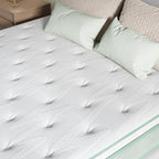 Novilla Queen Mattress, 12 Inch Hybrid Mattress, Gel Memory Foam with Individual Pocket Springs for a Peaceful Sleep, Queen Size Mattresses with Quilted Cover