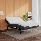 SHA CERLIN Electric Adjustable Bed Base, Ergonomic Basic Full Size Bed Frame with Upgraded Motors and Wireless Remote Control, Independent Head and Foot Incline, Assembly Required