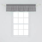 Ambesonne Aztec Window Valance Pack of 2, Pattern of Symmetric Tribal Inspired Streaks and Motifs in Greyscale Tones, Rod Pocket Curtain Valances for Kitchen Bedroom, 42" X 12", Pale Grey and Dimgray