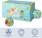 Idea Nuova Cocomelon Collapsible Children’s Toy Storage Trunk, Durable with Lid