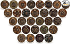 Dresser Knobs for Cabinets and Drawers Assorted, Dusty Ceramic Knob & Pull Handle for Kitchen Brown Cupboard Wardrobe Decorative Furniture Knobs - Pack of 30, (Dark Brown)
