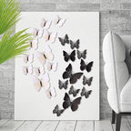 24pcs 3D Vivid Special Man-Made Lively Butterfly Art DIY Decor Wall Stickers Decals for Nursery, Bathroom, Office, 3D Crafts