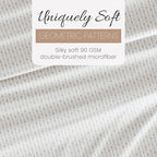 Linen Market Double-Brushed Patterned Microfiber Twin Sheet Set 3 Piece – Oeko-TEX Certified Ultra Soft & Wrinkle-Free - 16" Deep Pocket Sheets - Easy Care Twin Size - Beaded Arrows Light Gray
