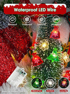 Christmas Decoration Lights, 10FT 30 LED Christmas Tree Snowflake Lucky Bag Fairy Lights Battery Operated with Remote, Twinkle String Light 8 Modes & Timer for Indoor Outdoor Xmas Party House Decor