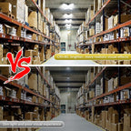LED Garage Lights 2 Pack, 4 Foot Adjustable Ceiling Light, 6500k 8000LM Deformable E26/E27 Garage Lights for Shop, Basement, Workshop