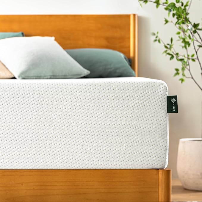 ZINUS 12 Inch Queen Green Tea Memory Foam Mattress [New Version], Fiberglass free, Medium Firm Feel, Zoned Pressure Relief, Certified Safe Foams & Fabric, Mattress in A Box