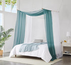 Warm Home Designs 24 Feet Long Dusty Blue Sheer Window Scarf. These XXL Length Valance Scarves 54 X 288 Inches in Size. Great as Bed Canopy or Wedding Arch Draping Fabric. AM Dusty Blue 288"