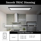 Ultralux Framed 1x4 ft LED Light Panel - CCT Switchable Surface Mount Light with Integrated Frame for Kitchen, Home & Office - TRIAC Dimmable, 5 CCT Adjustable Color Temperature (Matte Black, 1 Pack)