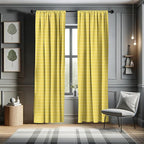Ambesonne Yellow Window Curtains, Moroccan Trellis Pattern in Yellow Tones Vintage Eastern Pattern, Lightweight Decor 2-Panel Set with Rod Pocket, Pair of - 28" x 84", Mustard Yellow