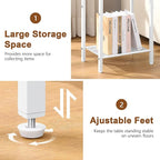 Hoctieon 3 Tier End Table, Telephone Table, Narrow Side Table with Storage, Nightstand for Small Spaces, Metal Frame, for Living Room, Bedroom, Sofa Couch, Hall, Easy Assembly, White and Yellow Oak