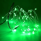 Karlling USB Plug in LED Fairy Lights,2 Packs of 50 LED Bulbs 16 Ft Silver Wire Waterproof Starry String Lights for Bedroom Patio Garden Party Wedding Commercial Lighting (Green)