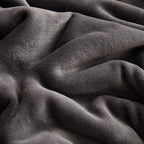 KMUSET Fleece Blanket Dark Grey Queen Size Lightweight Cozy Plush Microfiber Bed Blanket Factory Shop