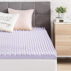 Best Price Mattress 3 Inch Egg Crate Memory Foam Mattress Topper with Soothing Lavender Infusion, CertiPUR-US Certified, Dorm Essentials, Full