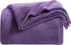 KMUSET Super Soft Throw Blanket Premium Silky Flannel Fleece Twin Size Purple Microfiber Lightweight Blanket All Season Use, 60X80 inches