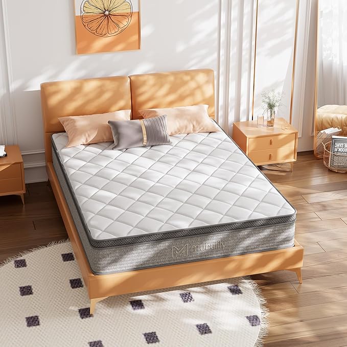 Queen Mattress,10 Inch Extra Plush Hybrid Mattresses with Memory Foam,100 Night Trial,Euro Top Mattress with Medium Hardness is Used for Back and Waist Support,CertiPUR-US
