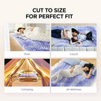 Dreamsmith 4 Inch 7-Zone Queen Memory Foam Mattress Topper, Cooling Gel Infused Foam Mattress Pad, Queen Size Bed, CertiPUR-US Certified