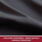 Mellanni RV Short Queen Sheets - 4 PC Iconic Collection Bedding - Hotel Luxury, Extra Soft, Cooling Bed Sheets - Deep Pocket up to 10 inch (RV/Short Queen, Black)