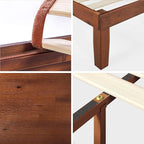 ZINUS Wen Wood Platform Bed Frame, Solid Wood Foundation, Wood Slat Support, No Box Spring Needed, Easy Assembly, Cherry, King