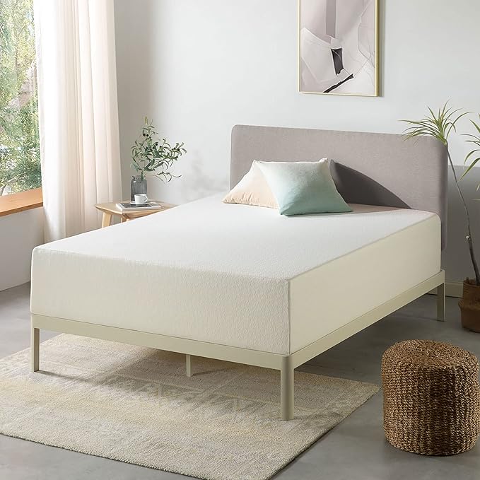 Best Price Mattress 14" Signature Green Tea Memory Foam Mattress, Twin, White