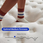 Queen Size Mattress, 14 Inch Hybrid Mattress in a Box, Gel Memory Foam Individually Wrapped Pocket Coils Innerspring Pressure Relief, Medium Firm (14 Inch, Queen (U.S. Standard))