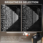 RPGT Christmas Light 1000 LEDs 336ft Green Cable Wire Fairy String Tree Twinkle Lights Plug in 12 Modes for Christmas Party, Outdoor, Garden, Wedding, Home Decoration (White)
