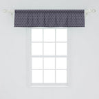 Ambesonne Navy Blue Window Valance, Geometric Dotted Pattern Design with Abstract Ogee Shapes Grid Ornament Tile, Curtain Valance for Kitchen Bedroom Decor with Rod Pocket, 42" x 12", Dark Blue Tan