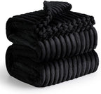 Bedsure GentleSoft Black Blanket Full Size for Bed - Cozy Soft Blankets for Women, Cute Large Fleece Throws for Girls, 84x90 Inches