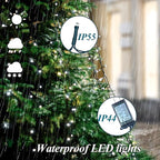 Christmas Tree Lights String, 200LED Christmas Lights for Tree with 8 Light Modes & Memory Function, 5FT x 10 String Lights with Timing & Remote Control for Xmas Holiday Decorations - Cold White