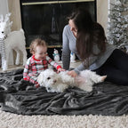 Bedsure GentleSoft Fleece Blanket California King Size Charcoal - Lightweight Plush Fuzzy Cozy Soft Bed Blankets, 102x96 inches