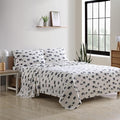 Eddie Bauer - Sheets, Cotton Flannel Bedding Set, Brushed for Extra Softness, Cozy Home Decor (Beacon Hill Ivory, King)