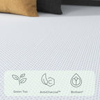 ZINUS 6 Inch Green Tea Cooling Gel Memory Foam Mattress, Short Queen, Fiberglass Free, Cooling Gel Foam, Pressure Relieving, CertiPUR-US Certified, Mattress in A Box, White