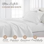 Linen Market Double-Brushed Patterned Microfiber Twin Sheet Set 3 Piece – Oeko-TEX Certified Ultra Soft & Wrinkle-Free - 16" Deep Pocket Sheets - Easy Care Twin Size - Dots Navy