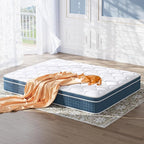 koorlian Queen Mattress 12 Inch, Hybrid Queen Bed Mattress with Individual Pocket Springs and Pressure-Relieving Memory Foam, Breathable, Medium Firm Mattress in a Box Queen Size 80"x60"x12"